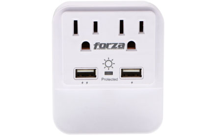 Forza - FWT-221USB - UPS Wall Taps Regletas y Tomacorrientes